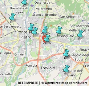 Mappa Via Contradello, 24035 Curno BG, Italia (2.03909)
