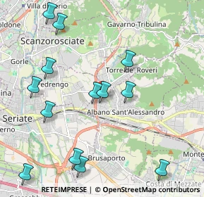 Mappa Via Giulio Natta, 24061 Albano Sant'Alessandro BG, Italia (2.38692)