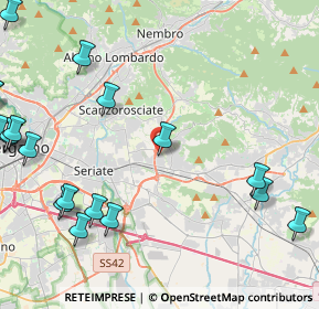 Mappa Via Giulio Natta, 24061 Albano Sant'Alessandro BG, Italia (6.20368)