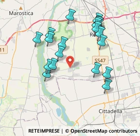 Mappa Via Enrico Fermi, 36056 Baracche VI, Italia (3.8205)