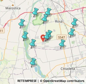 Mappa Via Enrico Fermi, 36056 Baracche VI, Italia (3.625)