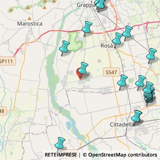 Mappa Via Enrico Fermi, 36056 Baracche VI, Italia (6.4425)