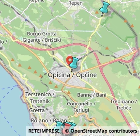 Mappa Via di Prosecco, 34151 Villa Opicina TS, Italia (3.663)