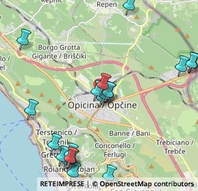 Mappa Via di Prosecco, 34151 Villa Opicina TS, Italia (2.403)