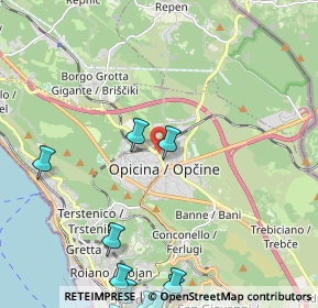 Mappa Via di Prosecco, 34151 Villa Opicina TS, Italia (3.34615)