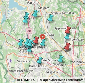Mappa Via Molina, 21050 Cairate VA, Italia (7.54526)
