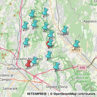 Mappa Via Molina, 21050 Cairate VA, Italia (3.84929)