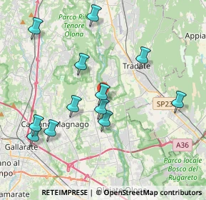 Mappa Via Molina, 21050 Cairate VA, Italia (4.09333)