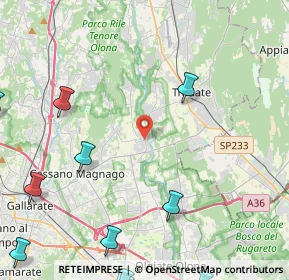 Mappa Via Molina, 21050 Cairate VA, Italia (7.10615)