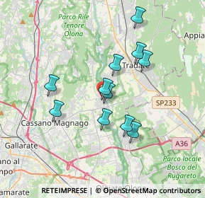 Mappa Via Molina, 21050 Cairate VA, Italia (3.02545)