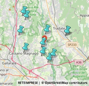 Mappa Via Molina, 21050 Cairate VA, Italia (3.53364)