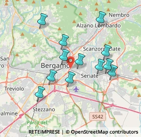 Mappa Via Pietro rovelli, 24125 Bergamo BG, Italia (3.36)