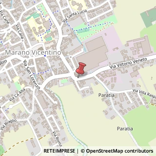 Mappa Via Vittorio Veneto, 2/A, 36035 Marano Vicentino, Vicenza (Veneto)