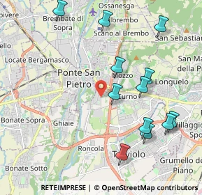 Mappa Via Abruzzi, 24035 Curno BG, Italia (2.22167)