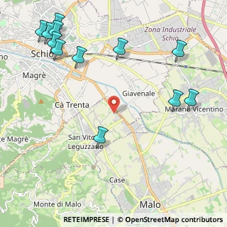 Mappa Vicolo Petrarca, 36030 San Vito di Leguzzano VI, Italia (2.88417)