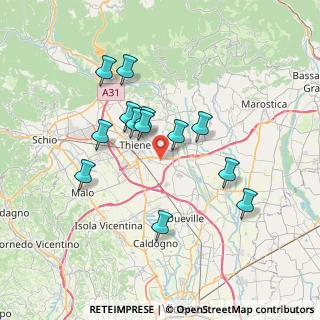 Mappa Via delle Monache, 36030 Sarcedo VI, Italia (6.38)