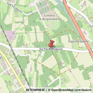 Mappa Via Piero Ghiglione,  27, 28021 Borgomanero, Novara (Piemonte)