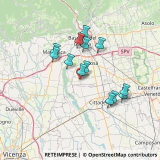 Mappa Via Tre Case, 36056 Baracche VI, Italia (6.44154)