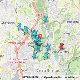 Mappa Via Piave, 20843 Verano Brianza MB, Italia (0.6995)