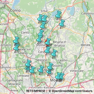 Mappa Via Piave, 20843 Verano Brianza MB, Italia (8.668)