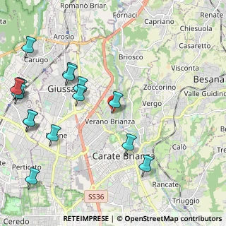Mappa Via Piave, 20843 Verano Brianza MB, Italia (2.75)