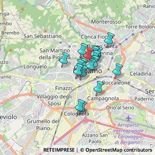 Mappa Vicolo del Consorzio, 24122 Bergamo BG, Italia (1.11167)