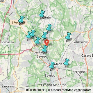 Mappa Via Marconi Guglielmo, 20823 Lentate sul Seveso MB, Italia (3.86071)