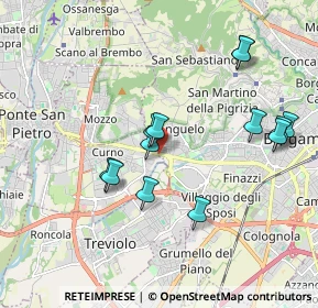 Mappa Circonvallazione Leuceriano, 24035 Curno BG, Italia (1.83615)