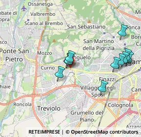 Mappa Circonvallazione Leuceriano, 24035 Curno BG, Italia (1.88636)