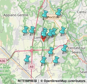 Mappa Via del Filagno, 22074 Lomazzo CO, Italia (3.10071)