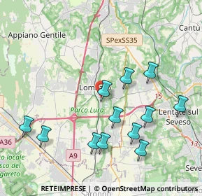 Mappa Via del Filagno, 22074 Lomazzo CO, Italia (4.14)