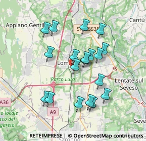 Mappa Via del Filagno, 22074 Lomazzo CO, Italia (3.27263)