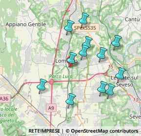 Mappa Via del Filagno, 22074 Lomazzo CO, Italia (3.71583)