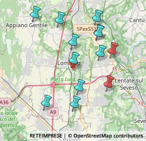 Mappa Via del Filagno, 22074 Lomazzo CO, Italia (3.90077)