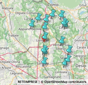 Mappa Via del Filagno, 22074 Lomazzo CO, Italia (7.18938)