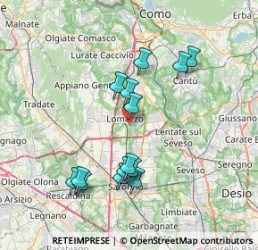 Mappa Via del Filagno, 22074 Lomazzo CO, Italia (7.06214)