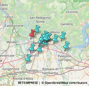 Mappa Via Cristoforo Colombo, 24125 Bergamo BG, Italia (7.18333)