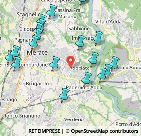 Mappa Via Piave, 23899 Robbiate LC, Italia (2.3185)