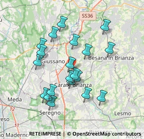 Mappa Via dei Mulini, 20843 Verano Brianza MB, Italia (3.3645)