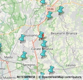 Mappa Via dei Mulini, 20843 Verano Brianza MB, Italia (6.7695)