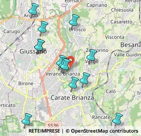 Mappa Via dei Mulini, 20843 Verano Brianza MB, Italia (1.97462)