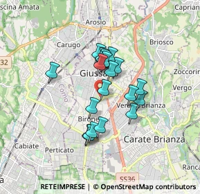 Mappa Via Prealpi, 20034 Giussano MB, Italia (1.245)