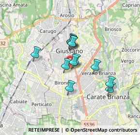 Mappa Via Prealpi, 20034 Giussano MB, Italia (1.23167)