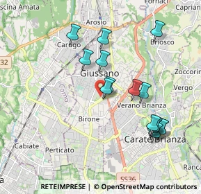 Mappa Via Prealpi, 20034 Giussano MB, Italia (1.862)