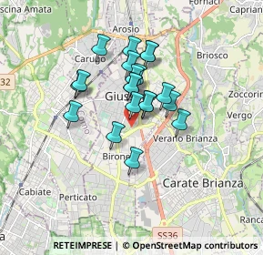 Mappa Via Prealpi, 20034 Giussano MB, Italia (1.235)