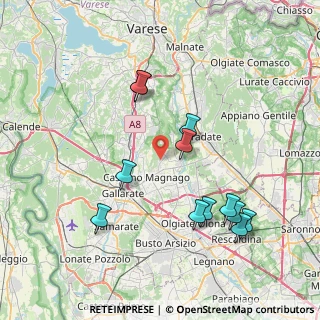 Mappa Via Montello, 21050 Cairate VA, Italia (8.01333)