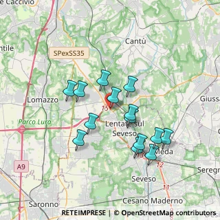Mappa Centro commerciale Bennet a, 20823 Lentate sul Seveso MB, Italia (3.08857)