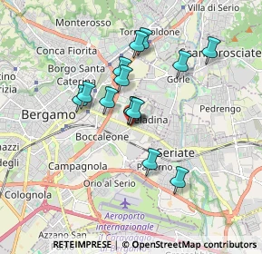 Mappa Celadina, 24125 Bergamo BG, Italia (1.38643)