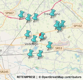 Mappa Via Giuseppe Lazzati, 31050 Vedelago TV, Italia (3.34462)