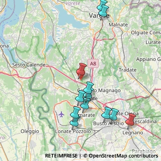 Mappa Via Mons. S. A. Zocchetta, 21010 Besnate VA, Italia (8.795)